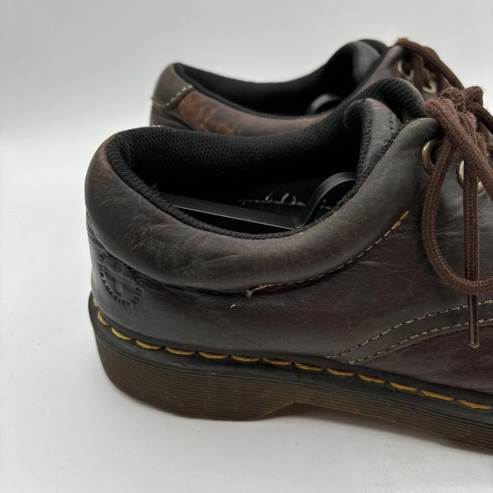 Dr. Martens Boston Shoes Men's Size 7 Brown Leather Derby Oxford Chunky Lace Up